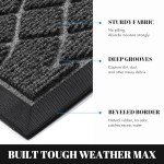 Heavy Duty Waterproof Outdoor Welcome Mat - Black