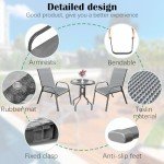 SONGBATE 36" Outdoor Bistro Set with 2 Chairs