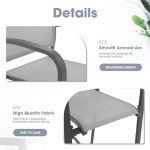 5-Piece Outdoor Aluminum Patio Bar Set - Dark Grey