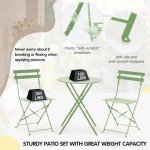 Compact 3-Piece Wrought Iron Bistro Set