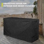 Bar Height Patio Set Cover for Bistro Furniture