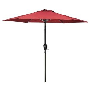 9' Patio Umbrella with Tilt & Crank - Red