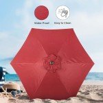 9' Patio Umbrella with Tilt & Crank - Red