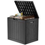 Waterproof 31 Gallon Outdoor Storage Box - Black