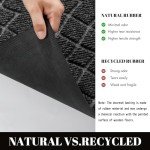 Heavy Duty Waterproof Outdoor Welcome Mat - Black
