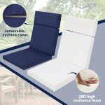 Favoyard Waterproof High-Back Patio Chair Cushion