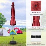9' Patio Umbrella with Tilt & Crank - Red