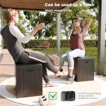 Waterproof 31 Gallon Outdoor Storage Box - Black