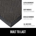Waterproof All-Season Patio Doormat - Gray Diamond