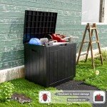 Waterproof 31 Gallon Outdoor Storage Box - Black