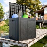 Waterproof 31 Gallon Outdoor Storage Box - Black