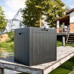 Waterproof 31 Gallon Outdoor Storage Box - Black