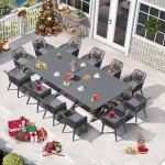 14-Piece All-Weather Patio Dining Set for 12
