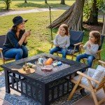 Greesum 32in Square Fire Pit Table