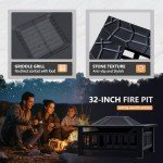 Greesum 32in Square Fire Pit Table