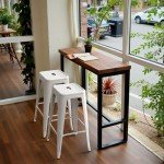 Set of 4 High Backless Bar Stools