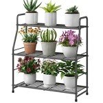 3-Tier Metal Plant Stand for Indoor and Outdoor