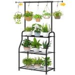 Heavy Duty 3-Tiered Metal Plant Stand