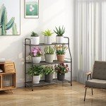 3-Tier Metal Plant Stand for Indoor and Outdoor
