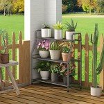 3-Tier Metal Plant Stand for Indoor and Outdoor