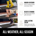 Waterproof All-Season Patio Doormat - Gray Diamond