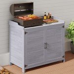 Gizoon Outdoor Potting Bench with Metal Top