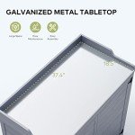 Gizoon Outdoor Potting Bench with Metal Top