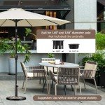 Heavy Duty 24.2 lbs Umbrella Base for Patios