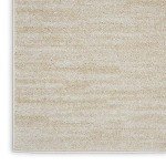 Ivory Beige 6' x 9' Easy-Clean Area Rug