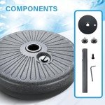 Heavy-Duty Fillable Patio Umbrella Base - 50Lbs