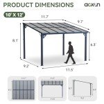Aoxun 10'x12' Sloped Roof Patio Gazebo
