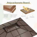 Aoxun 10'x12' Aluminum Hardtop Patio Gazebo