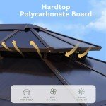 Aoxun 10'x12' Aluminum Hardtop Patio Gazebo