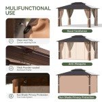 Aoxun 10'x12' Aluminum Hardtop Patio Gazebo