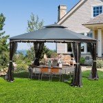 Outdoor Patio Gazebo 10x12 with Mosquito Netting