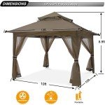 ABCCANOPY 13x13 Pop Up Gazebo with Netting