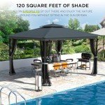 Outdoor Patio Gazebo 10x12 with Mosquito Netting
