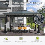 Outdoor Patio Gazebo 10x12 with Mosquito Netting