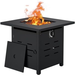 JAMFLY 30" Propane Fire Pit Table for Outdoors