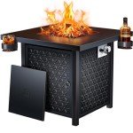 32-Inch Ciays Propane Fire Pit with Lid