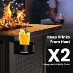 32-Inch Ciays Propane Fire Pit with Lid