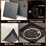ZAFRO 28" Outdoor Propane Fire Pit Table