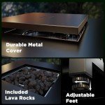 32-Inch Ciays Propane Fire Pit with Lid