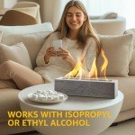 monTEK Portable Concrete Tabletop Fire Pit