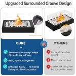 Rectangle Fire Pit Table with Roasting Sticks