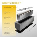 monTEK Portable Concrete Tabletop Fire Pit