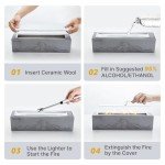 monTEK Portable Concrete Tabletop Fire Pit