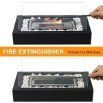 Rectangle Fire Pit Table with Roasting Sticks