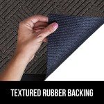 Waterproof All-Season Patio Doormat - Gray Diamond