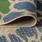 Zinnia Modern Floral Outdoor Area Rug, 8x10